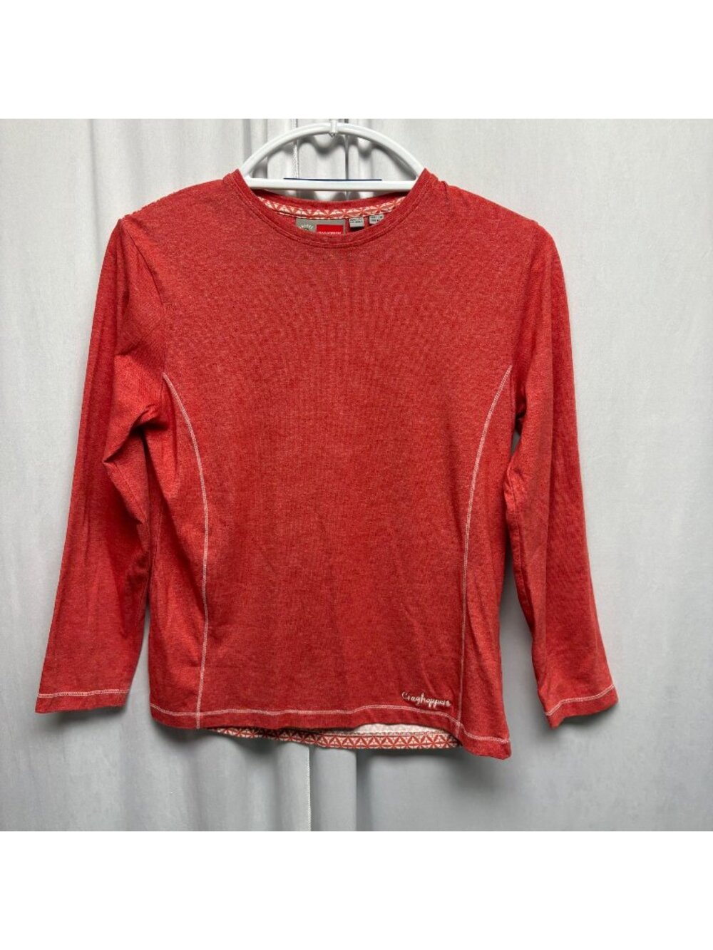 Craghoppers Insect Shield Long Sleeve Top Girls Age 11-12 Red White Outdoors